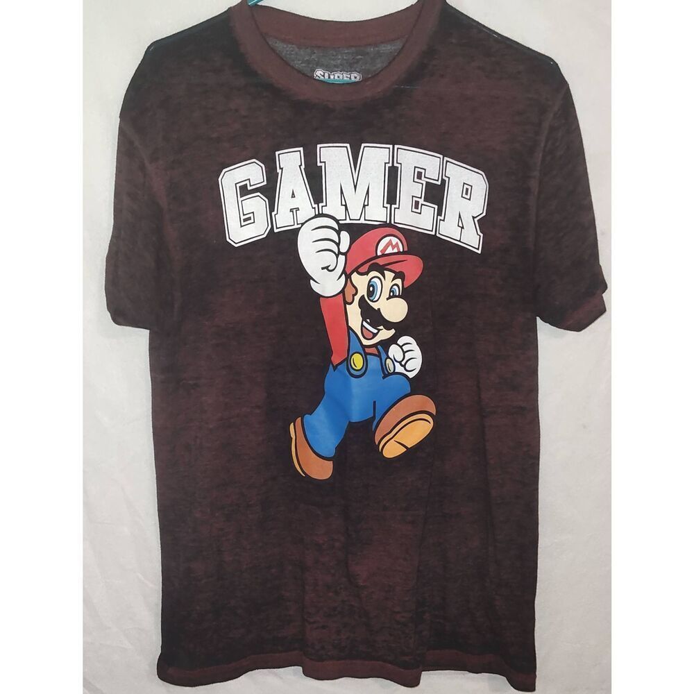 Super Mario Bros Nintendo Gamer Characters Graphic Video Game T-Shirt M 2016